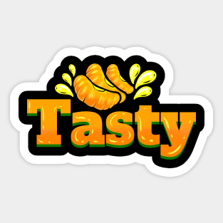 Tasty Orange Slices Or Peaces - Vegetarian - Go Vegan Sticker